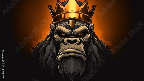 King kong mascot logo background AI generated image