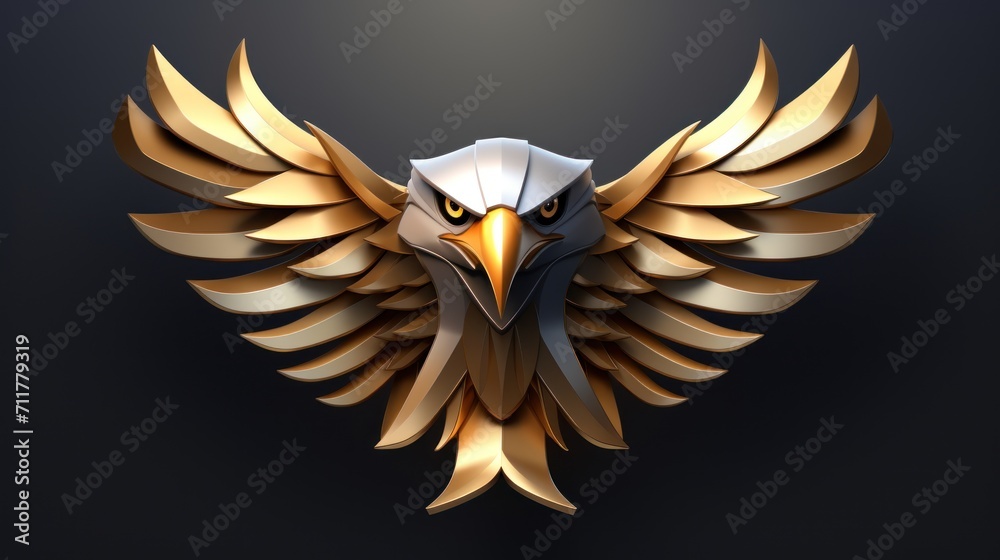 Obraz premium 3d eagle mascot logo background AI generated image
