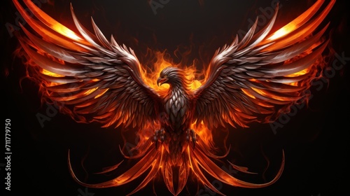 Phoenix Eagle mascot logo background AI generated image © mryanfahrudin1
