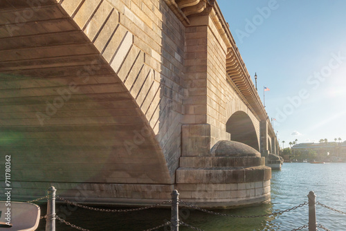 Detail shot of the London Bridge at Lake Havasu.
