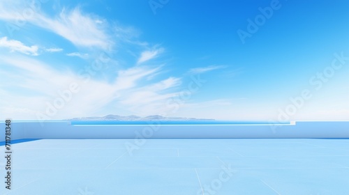 Azure blue backdrop, clear skies and open horizons