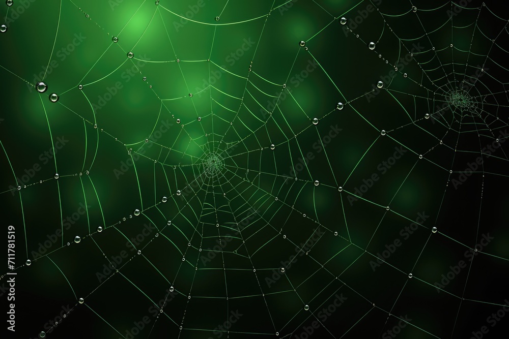 A captivating spider web with shimmering water droplets glistening in the sunlight, Intricate pattern of a spider web symbolizing web technologies, AI Generated A captivating spider web with shimmering water droplets glistening in the sunlight, Intricate pattern of a spider web symbolizing web technologies, AI Generated