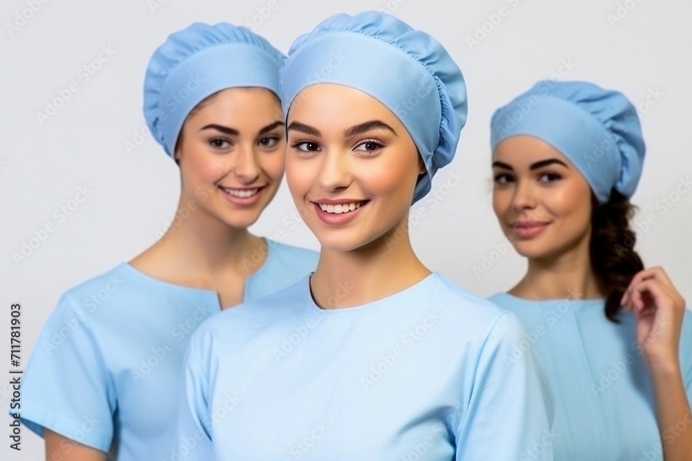 portrait of two doctors with a nurse portrait of two doctors with a nurse