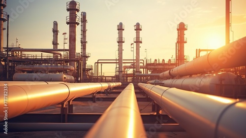 Gas pipes for the oil industry. a clean pipeline for renewable energy production. pipeline for gas or oil, pure hydrogen gas for the production of environmentally friendly electricity.E