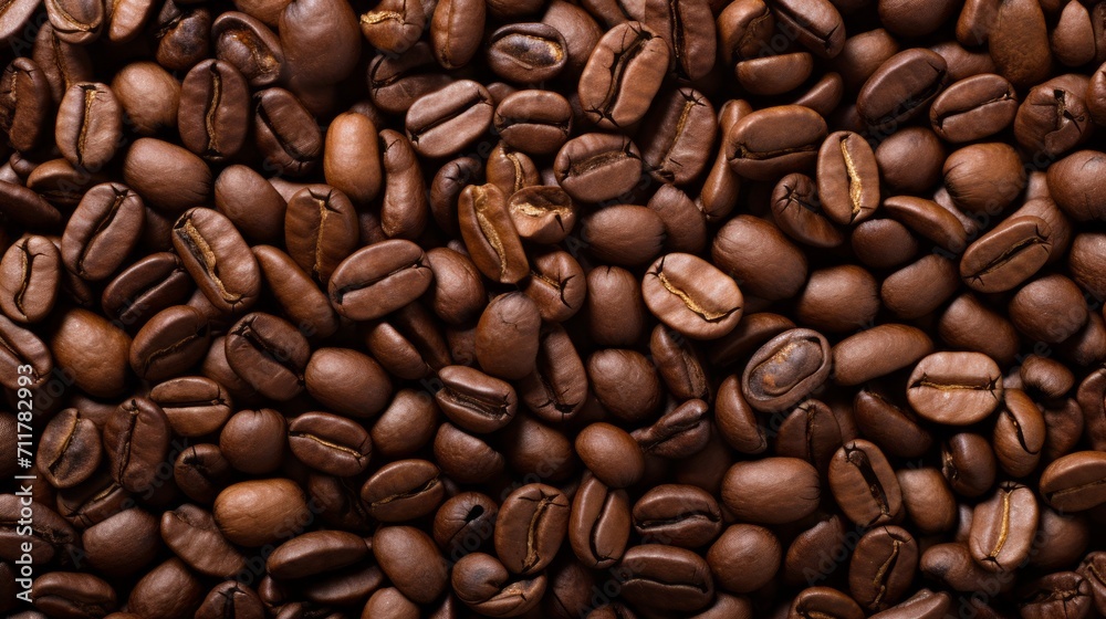 Obraz premium Coffee beans forming pattern