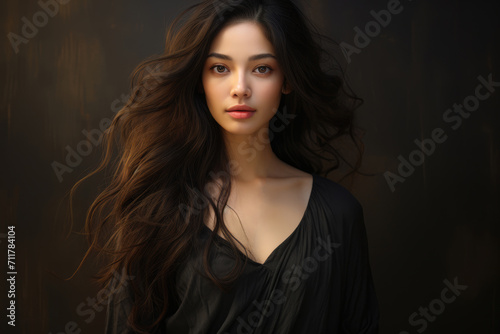 Portrait of young beautiful asian woman