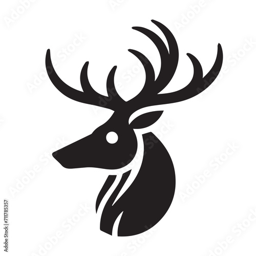 Deer head creative design logo vector. Deer illustration 