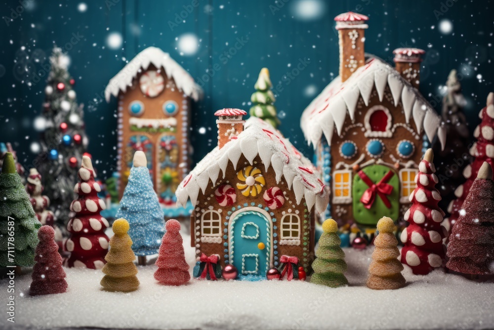 Merry holiday scene with colorful Christmas