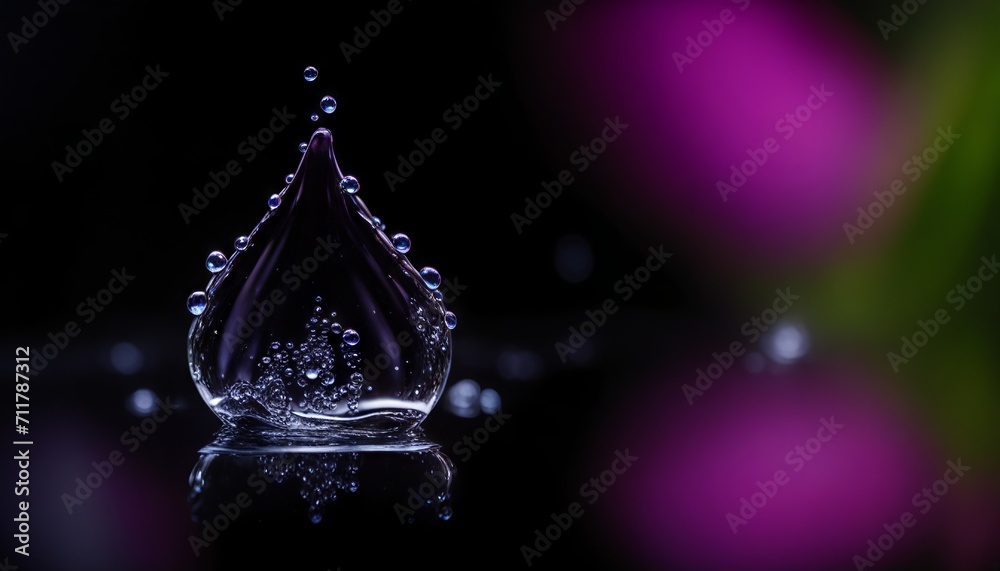 water drop blurry, depth of field,