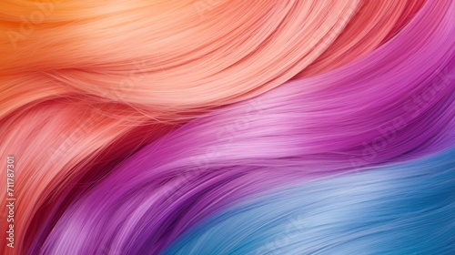 A close up of colorful hair