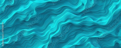 Turquoise background with light grey topographic lines 