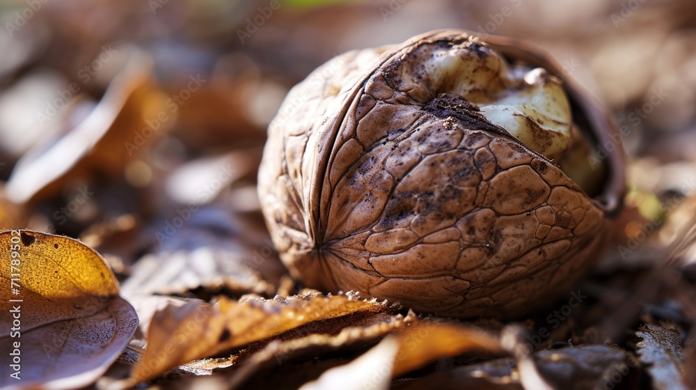 close up of a hazelnut. AI Generative close up of a hazelnut. AI Generative