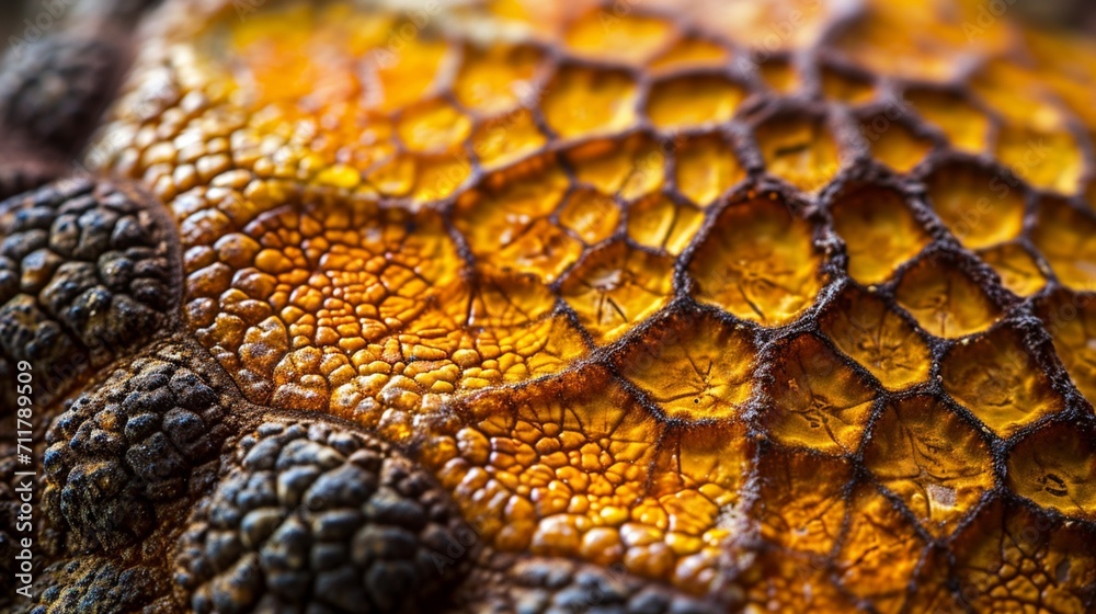 micro view of an orange. AI Generative micro view of an orange. AI Generative