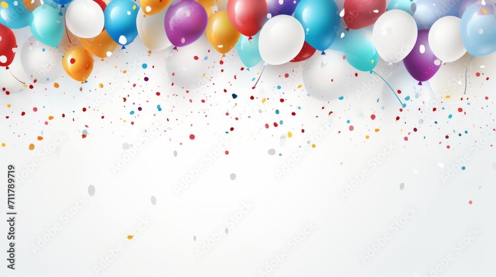 Whimsical and playful design with balloons - obrazy, fototapety, plakaty 
