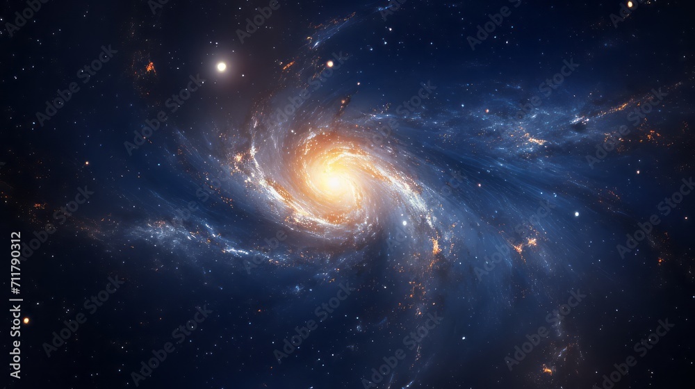 Image of a spiral galaxy in the sky Image of a spiral galaxy in the sky