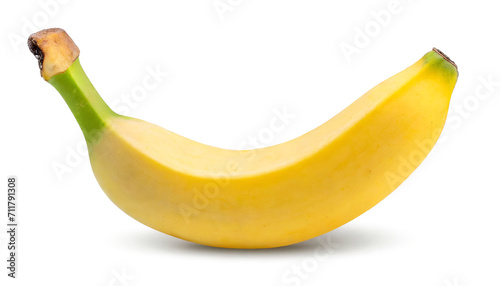 One banana isolated on white background