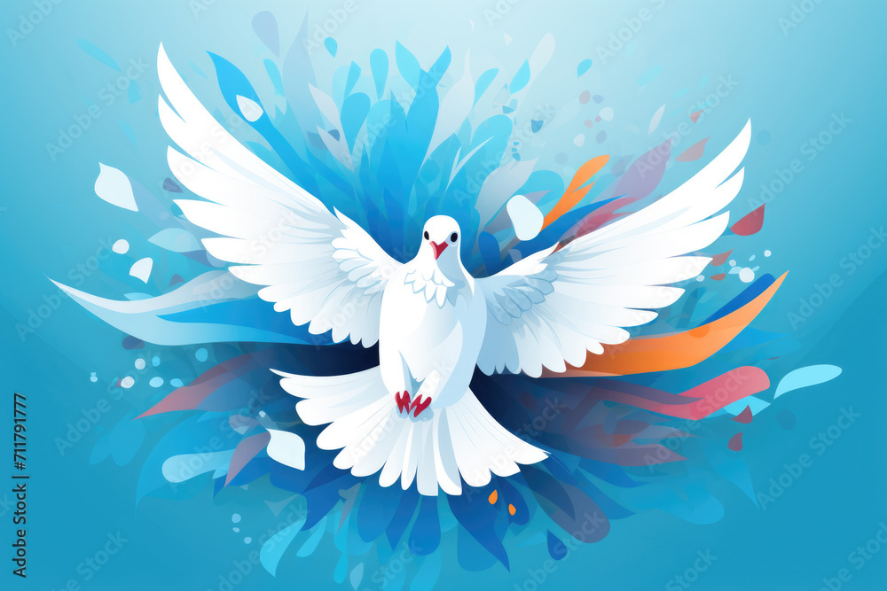 Fototapeta premium Symbolic Dove of Peace in Flight