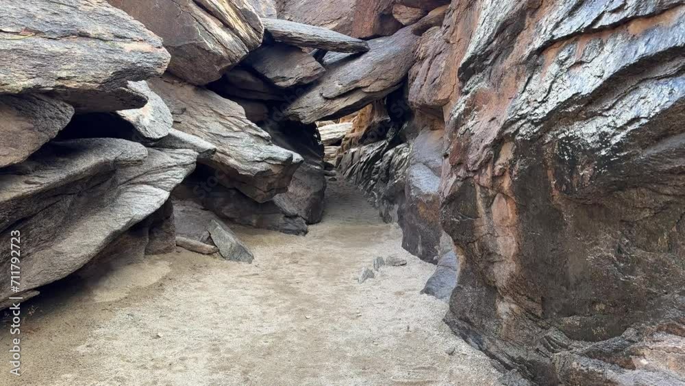 Mormon trail in South Mountain Park in Phoenix - hidden valley cave Mormon trail in South Mountain Park in Phoenix - hidden valley cave