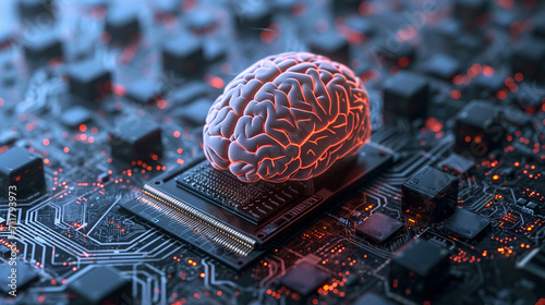 Gehirn auf einem Microchip
