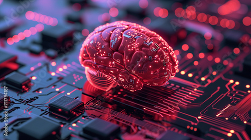 Gehirn auf einem Microchip