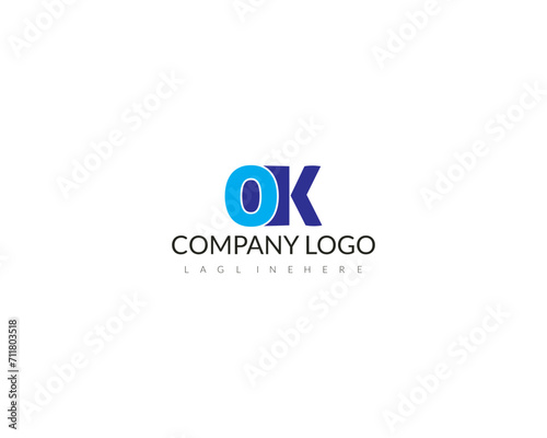 Ok logo dummy template design