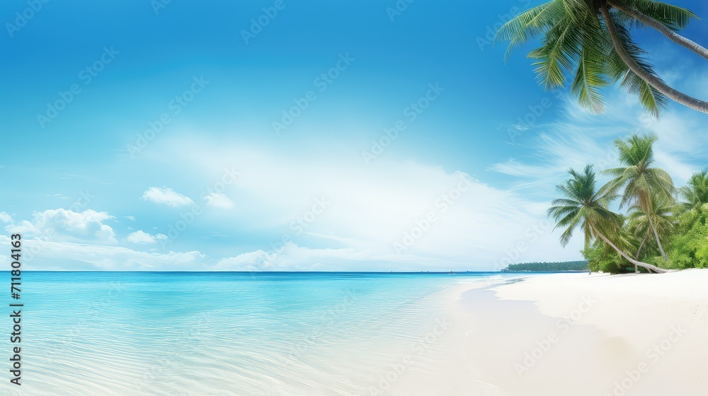 ocean layout summer background illustration waves tropical, vacation paradise, relaxation fun ocean layout summer background