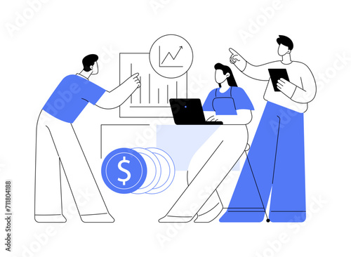 Financial management isolated cartoon vector illustrations.