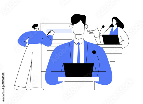 Master of Arts in political science isolated cartoon vector illustrations.