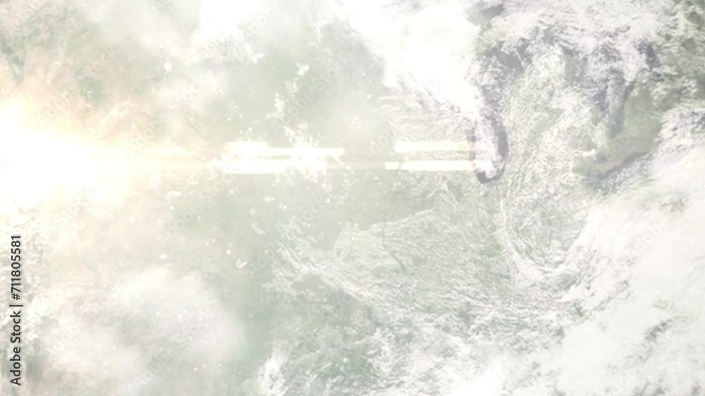 Zoom in from space and focus on Oskaloosa, Iowa, USA. 3D Animation. Background for travel intro. Elements of this image furnished by NASA. Zoom in from space and focus on Oskaloosa, Iowa, USA. 3D Animation. Background for travel intro. Elements of this image furnished by NASA.