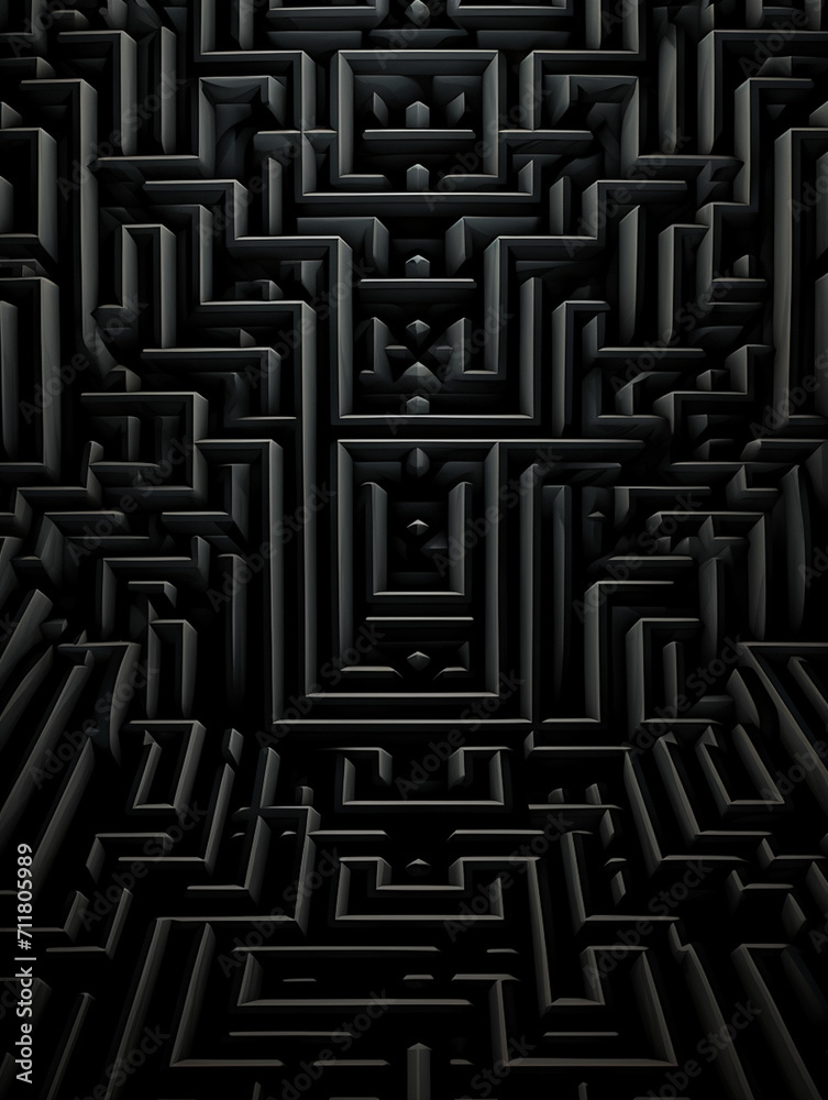 an intricate geometric pattern that forms a three-dimensional labyrinth created with Generative Ai an intricate geometric pattern that forms a three-dimensional labyrinth created with Generative Ai