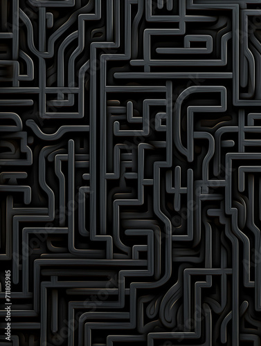 an intricate geometric pattern that forms a three-dimensional labyrinth created with Generative Ai