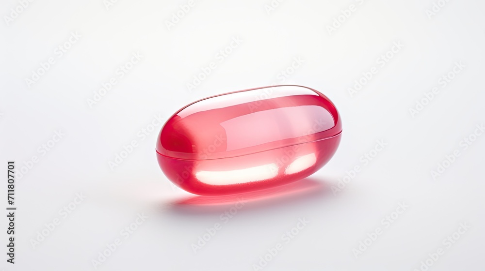 capsule pill isolated on a white background, emphasizing its role in health and medication. capsule pill isolated on a white background, emphasizing its role in health and medication.