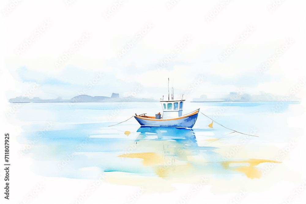 You Boat, impressionist seascape , cartoon drawing, water color style, AI Generated You Boat, impressionist seascape , cartoon drawing, water color style, AI Generated