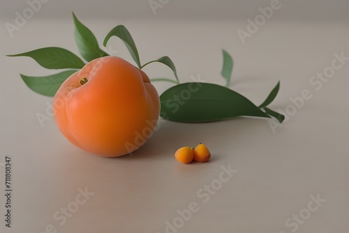 apricot isolated on table