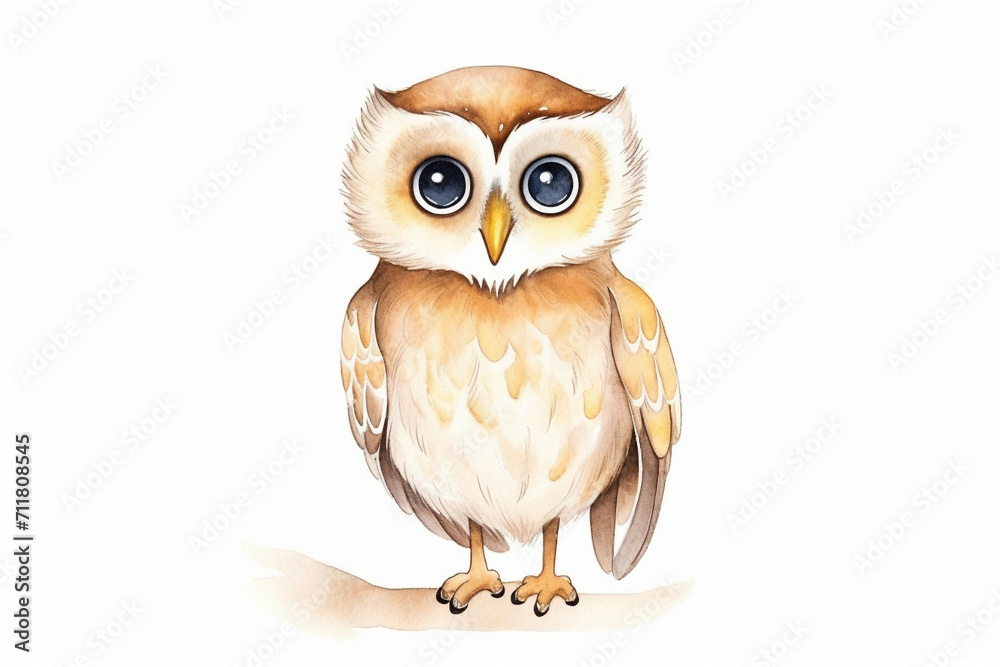 Owl, mysterious look , cartoon drawing, water color style, AI Generated Owl, mysterious look , cartoon drawing, water color style, AI Generated