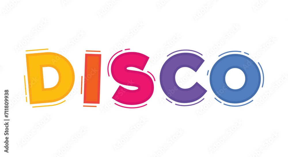 Disco, Disco Text, Disco Dance, Disco Vector Text, Rainbow Text, Dance Genre, Retro Disco, Vector Illustration Background Disco, Disco Text, Disco Dance, Disco Vector Text, Rainbow Text, Dance Genre, Retro Disco, Vector Illustration Background