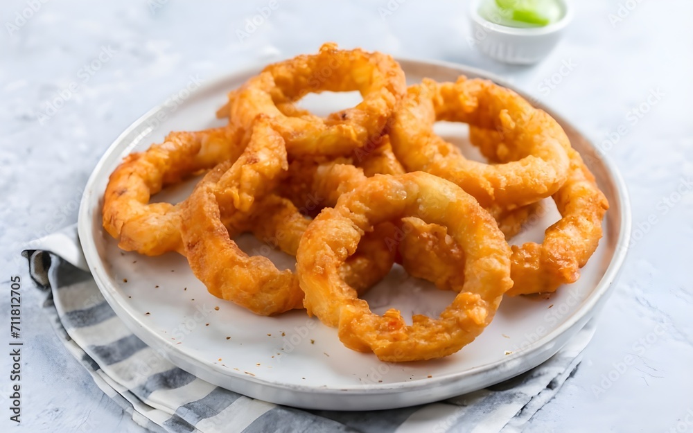onion rings, isolated, white background. onion rings, isolated, white background.