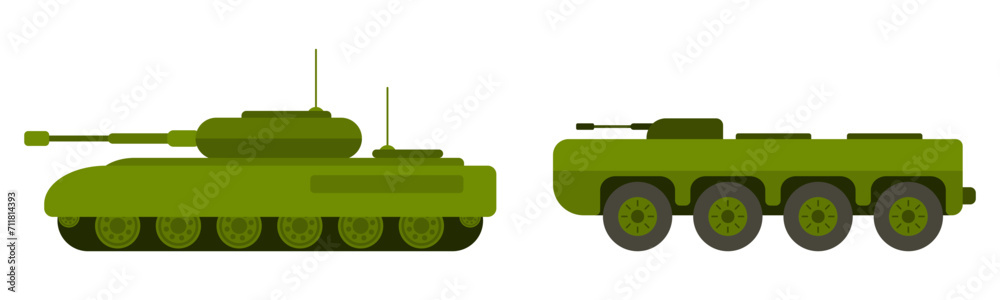 Fototapeta premium tanks selection simple option Military equipment