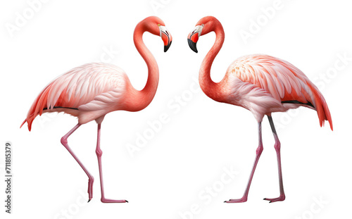 Flamingo isolated on white background © Crazy monkey