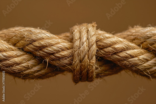Strength and Connection Exemplified by a Tied Rope Knot