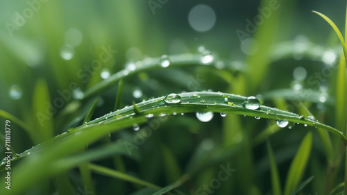 dew drops on grass
