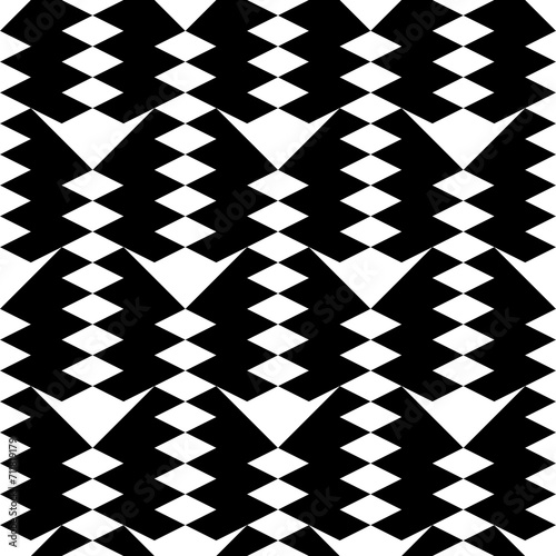 Seamless pattern. Geometric backdrop. Rhombuses, figures ornament. Diamonds, shapes wallpaper. Ethnic motif. Shapes background. Digital paper, textile print, web design, abstract. Vector artwork.