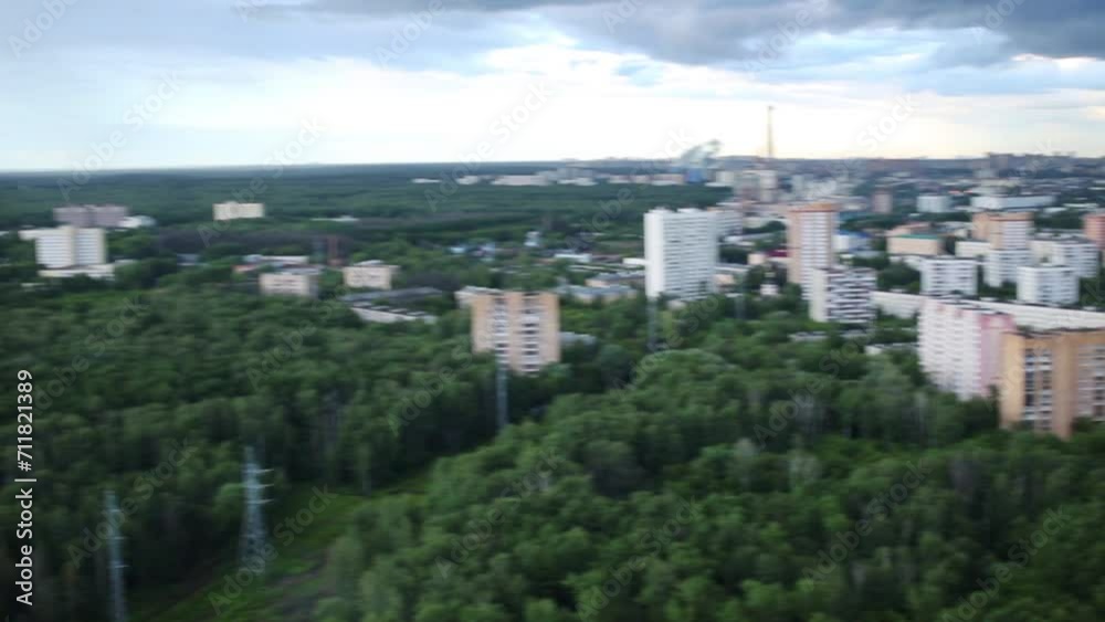 Panoramic view of residential district in big city at summer Panoramic view of residential district in big city at summer