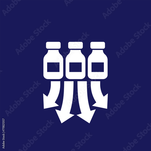 vaccine distribution icon, vector design