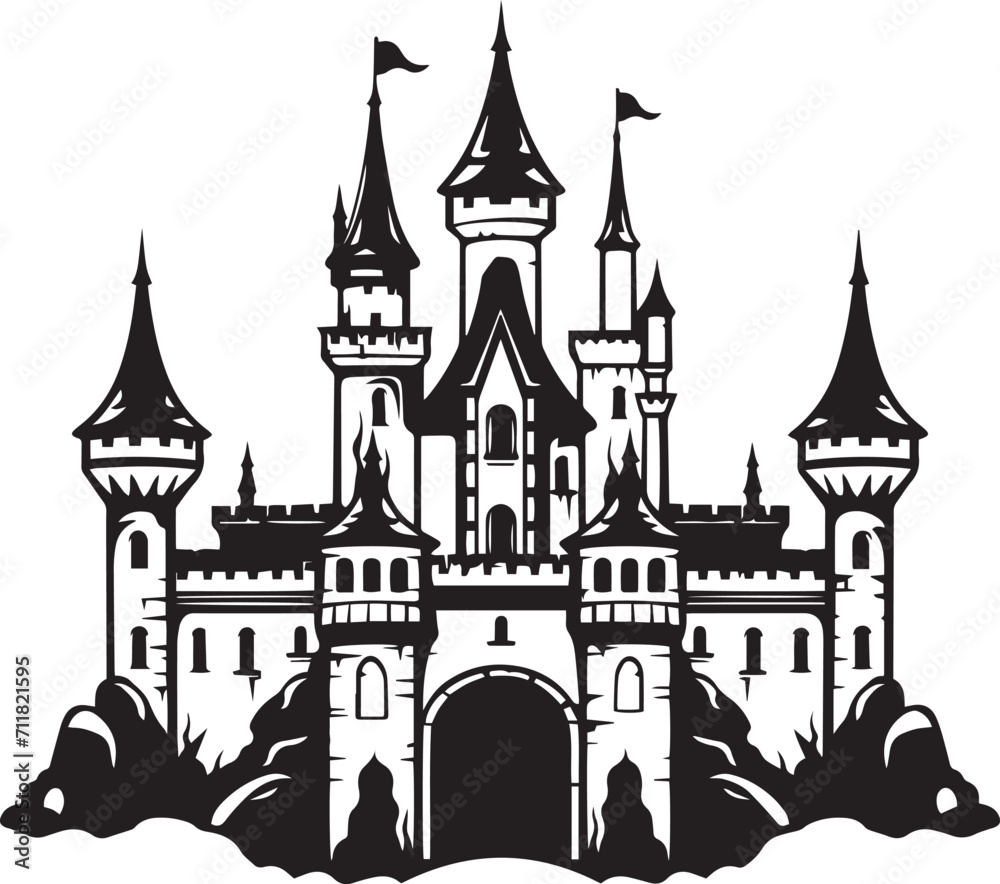 Castle silhouette Vector Illustration