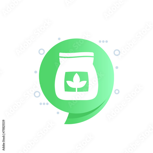 fertilizer in a bag vector icon