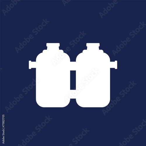 septic system with two tanks vector icon
