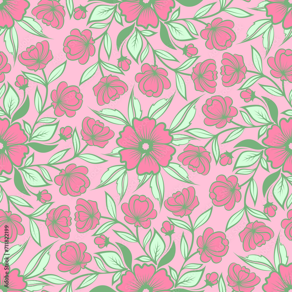 Spring seamless pattern