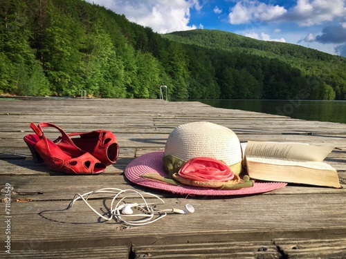 hat on the beach
