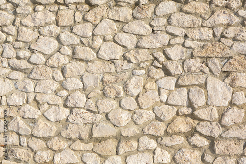 Background of stone wall texture photo. Close-up of stone wall.